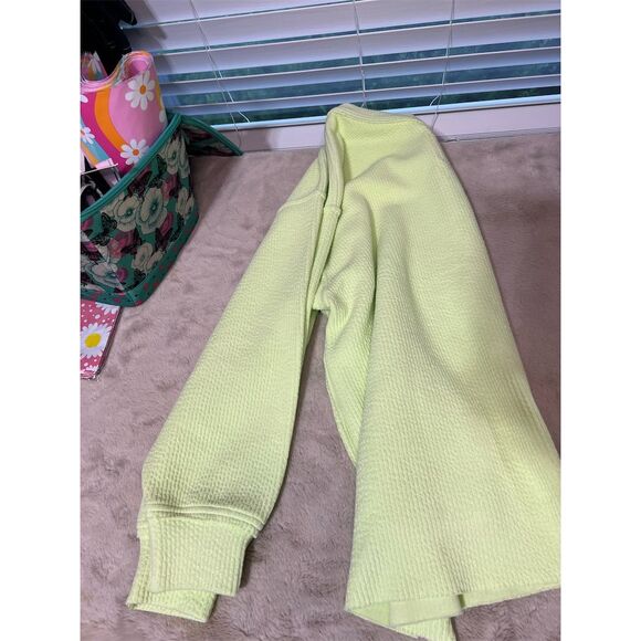 Aerie Women's V-Neck Pullover Sweater Lime Green Size M - Picture 7 of 8